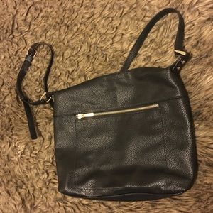 Black Pebbled Crossbody